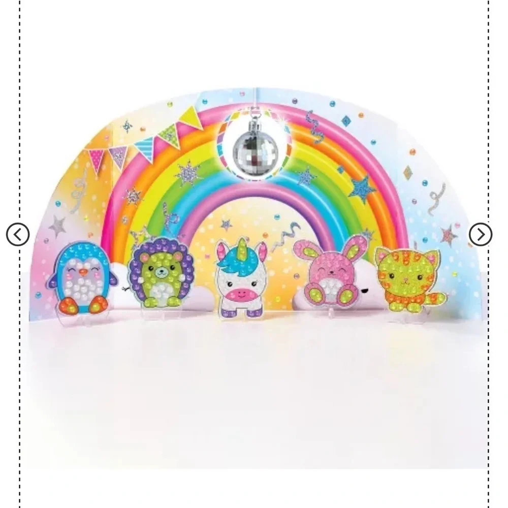 Bubble Gem Pearl Pals Disco Party DIY Art Kit with Gems & Stickers Ages 6+